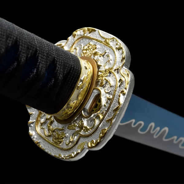 Wakizashi Aonami (Acciaio T10) - dettaglio della lama