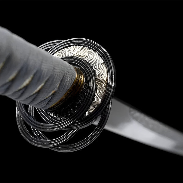 Katana Elden Ring (Acciaio Damasco & Hamon) - dettaglio della lama