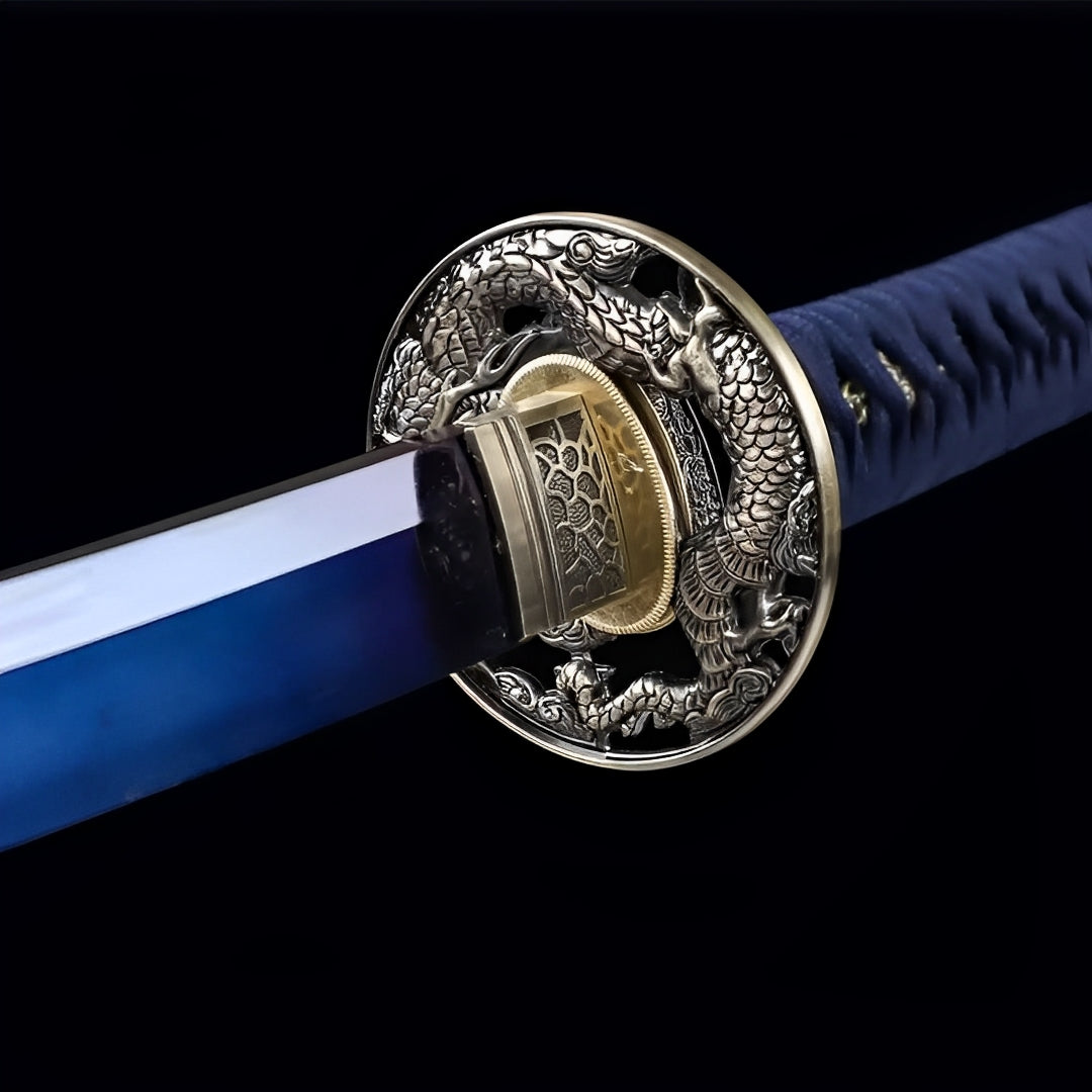 Katana Drago Blu - set completo in esposizione