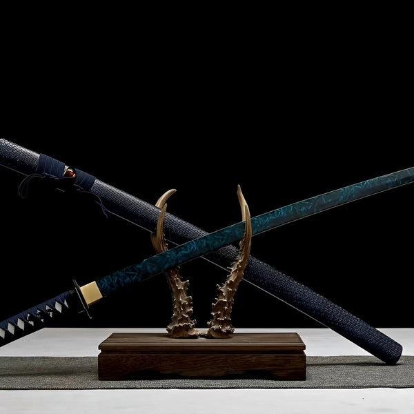 Katana Lama Blu - tsuba e finiture