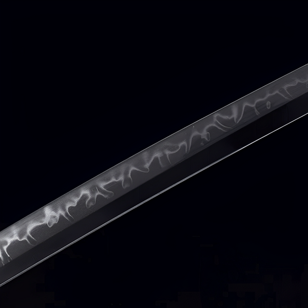 Katana Ouryu (Acciaio T10 Damasco & Hamon Autentico) - saya e impugnatura