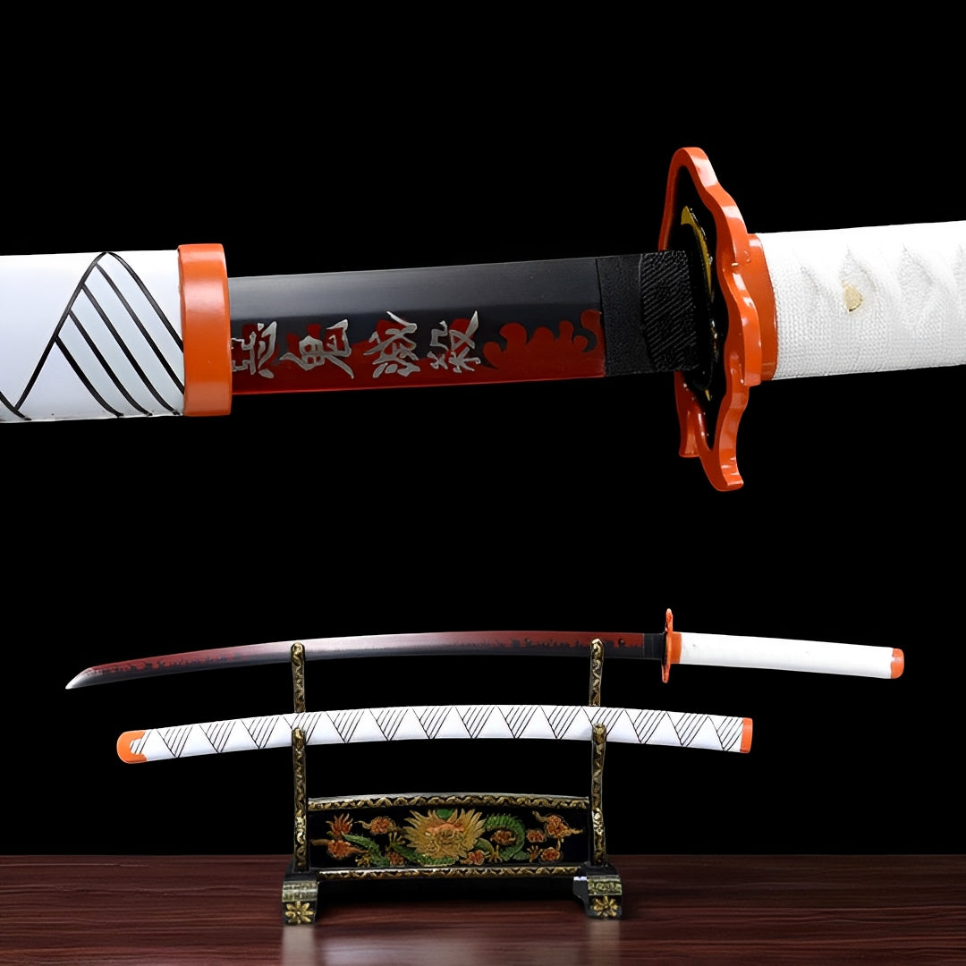 Katana Rengoku (Demon Slayer) - vista principale su supporto