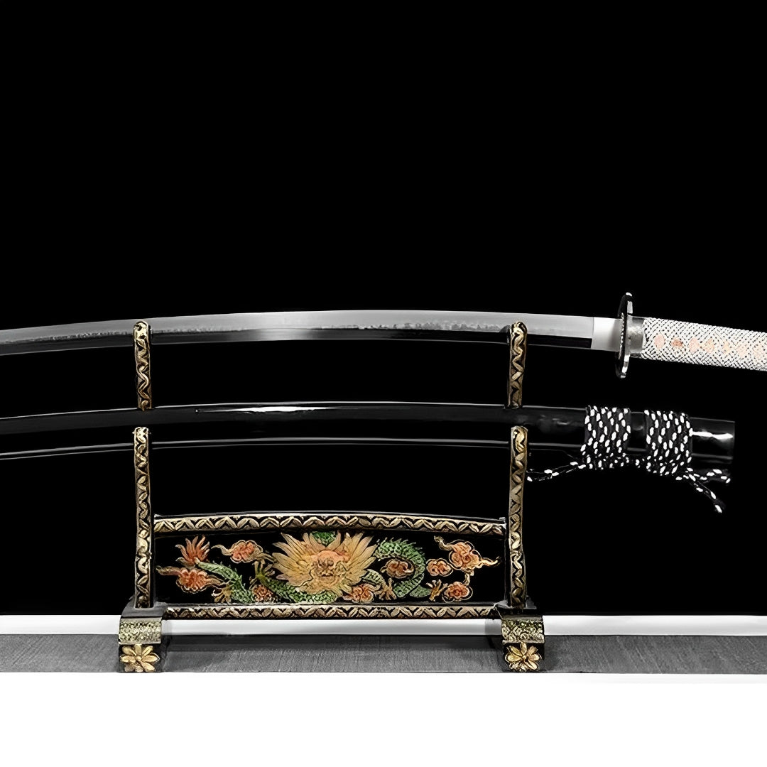 Katana Shirokuro (Acciaio T10 & Hamon) - dettaglio