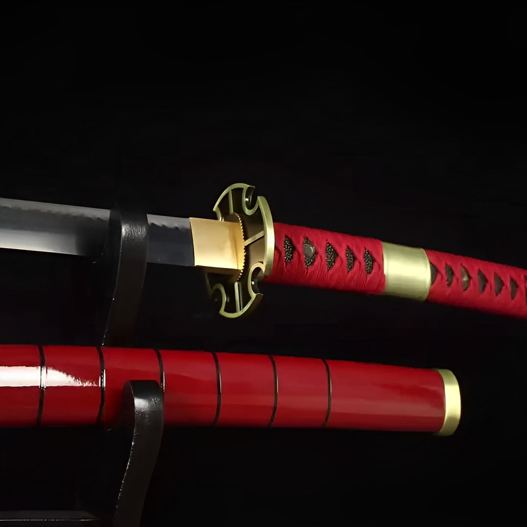 Katana Zoro (One Piece) - set completo in esposizione