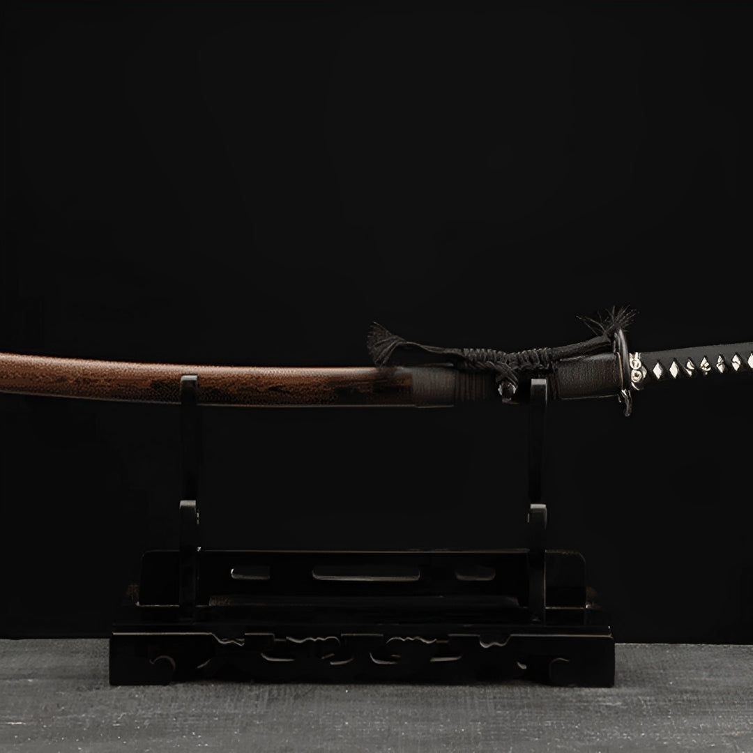 Katana Kuroki (Acciaio Damasco & Hamon Autentico) - dettaglio dell'incisione