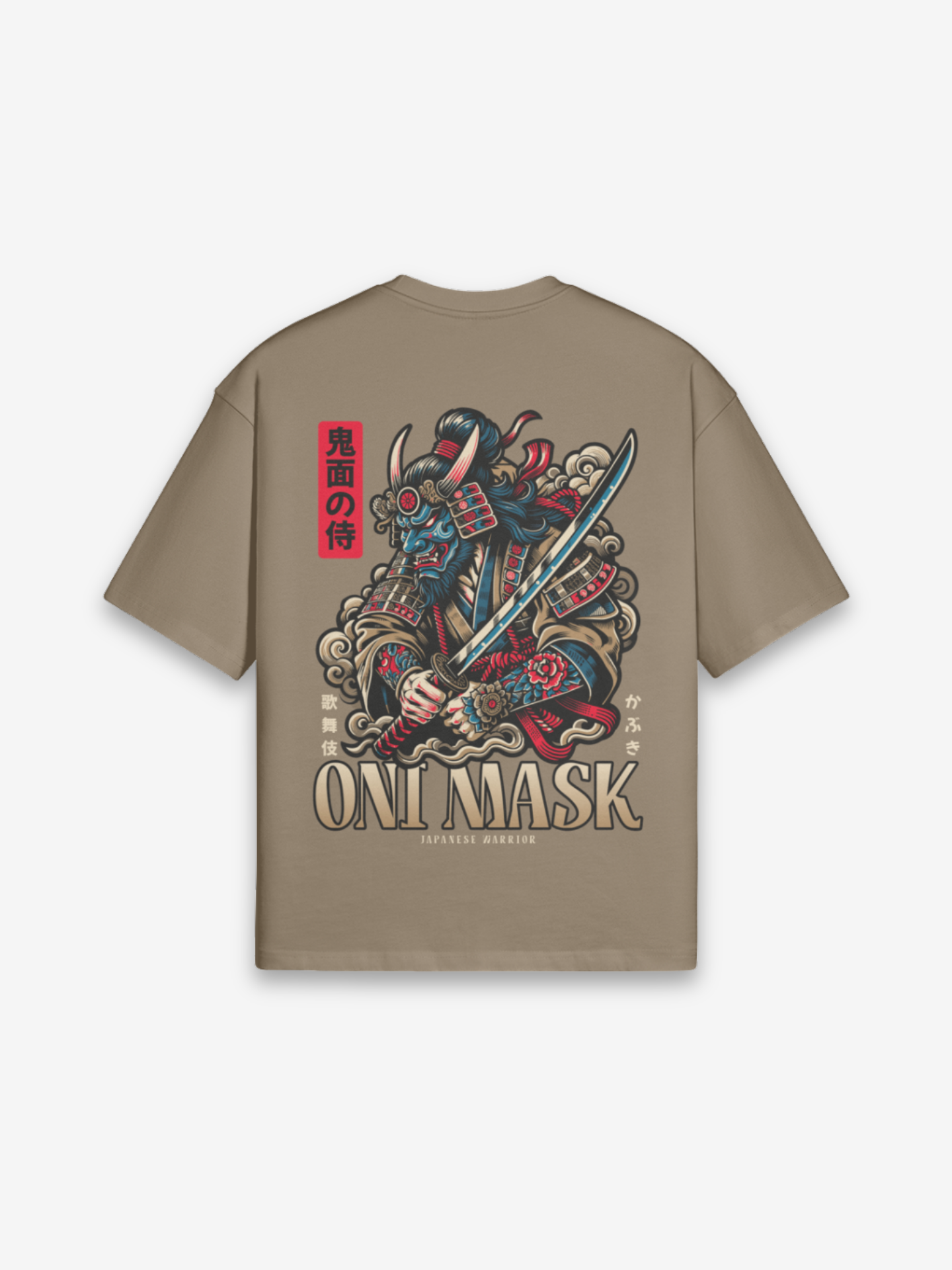 T-Shirt Oni Mask - retro