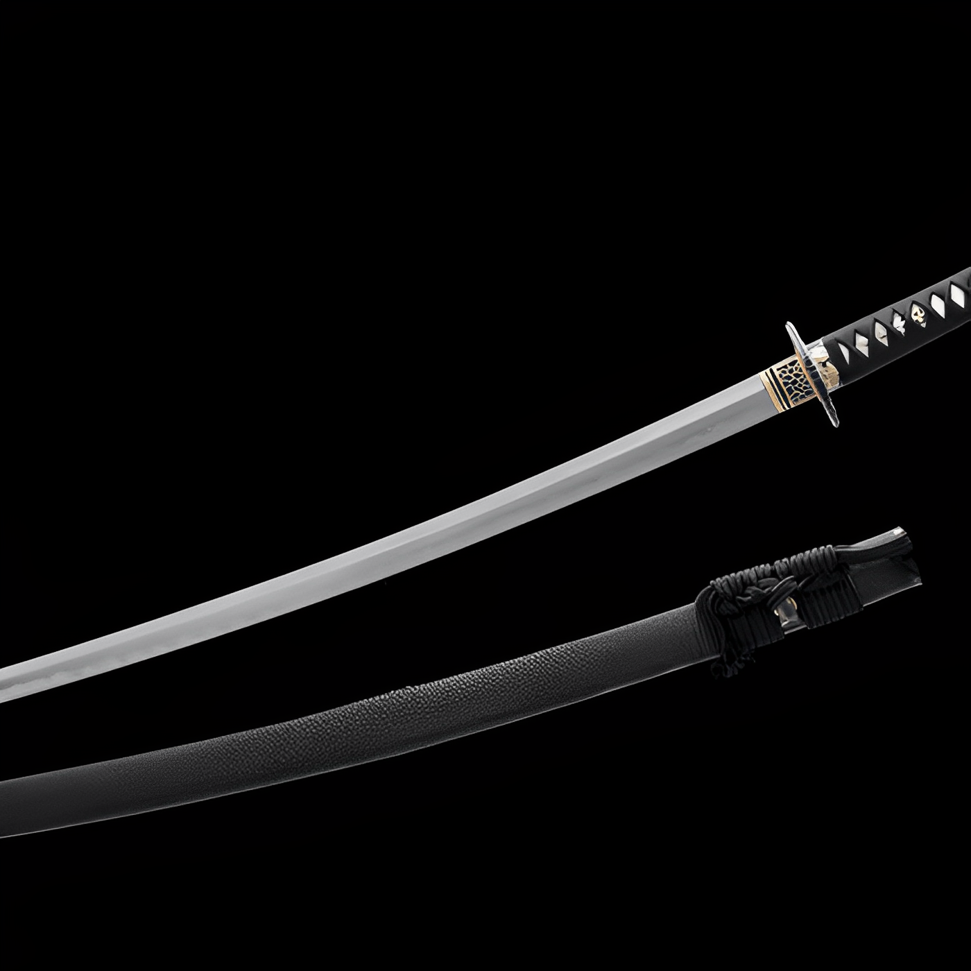 Katana Ryūjin (Acciaio T10 Damasco & Hamon Autentico) - dettaglio