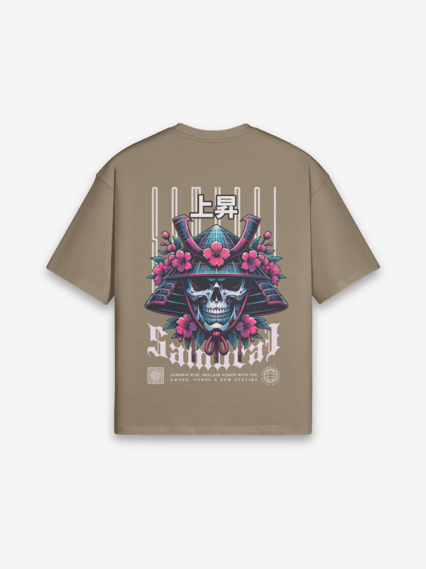 T-Shirt Samurai Head - retro