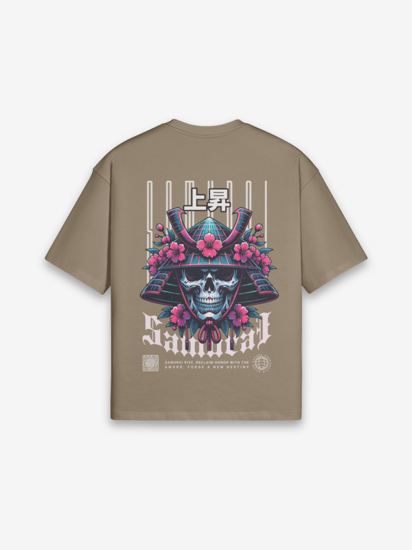 T-Shirt Samurai Head - retro
