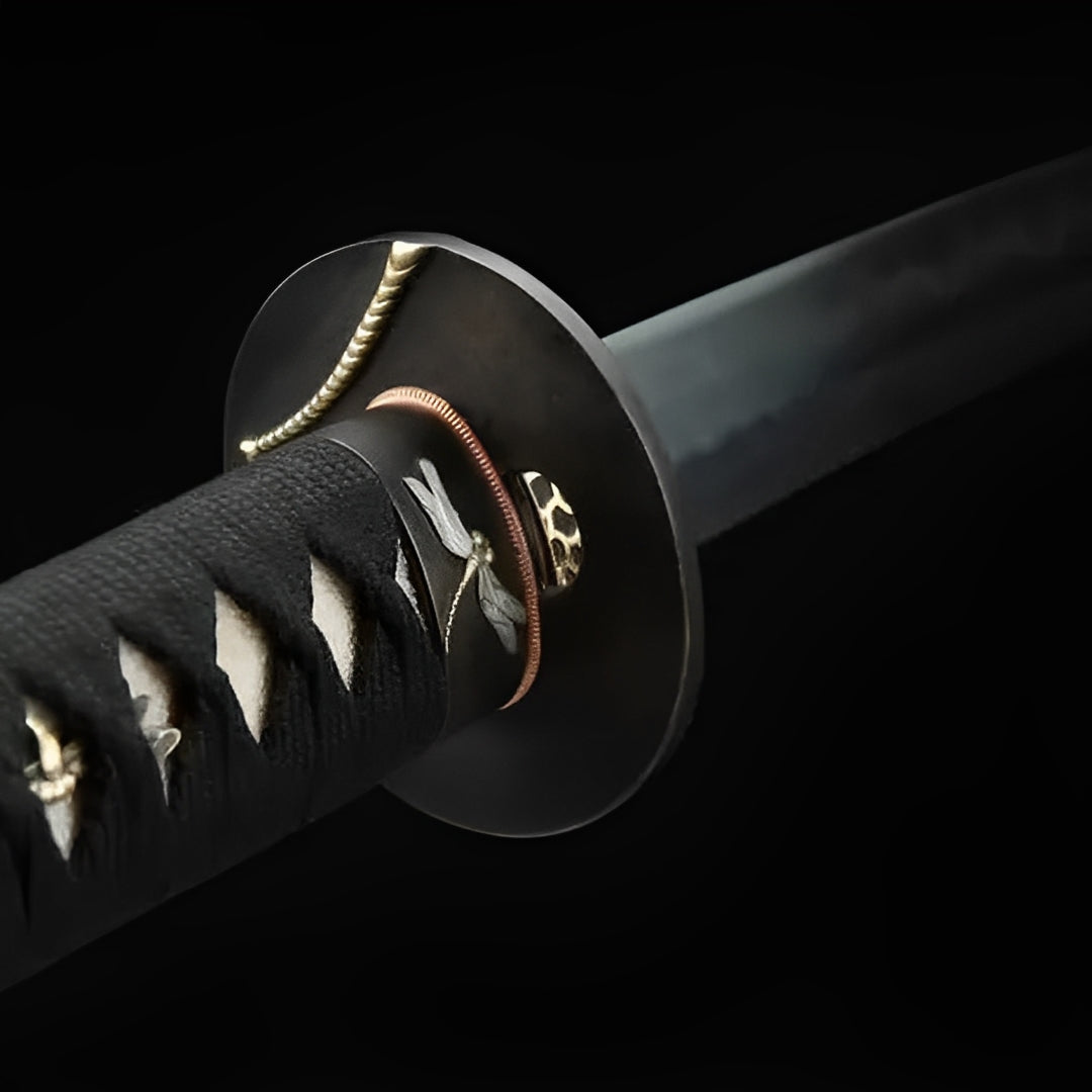 Katana Tombo (Acciaio Damasco & Hamon Autentico) - dettaglio della lama
