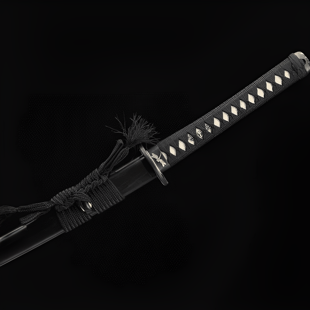 Katana Tombo (Acciaio Damasco & Hamon Autentico) - dettaglio