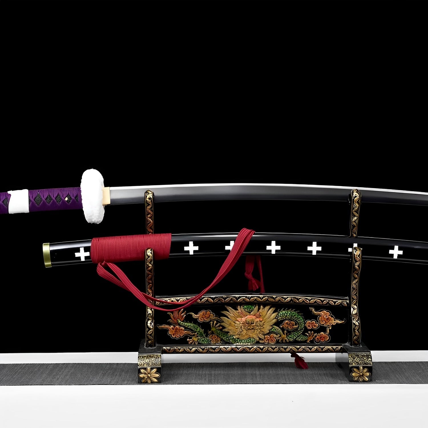 Katana Trafalgar Law (One Piece) - set completo in esposizione