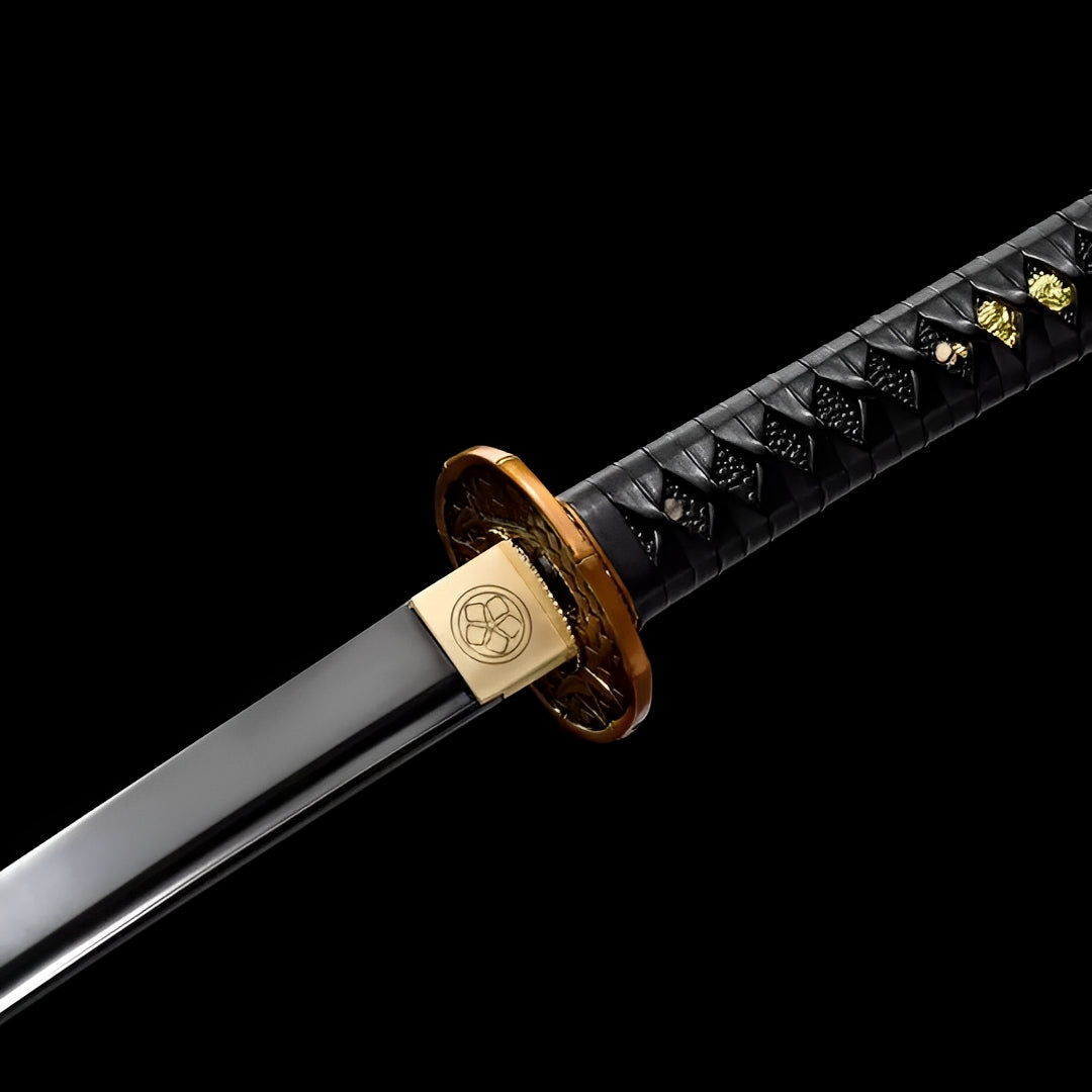 Wakizashi Kurohana (Acciaio al Carbonio) - dettaglio dell'incisione