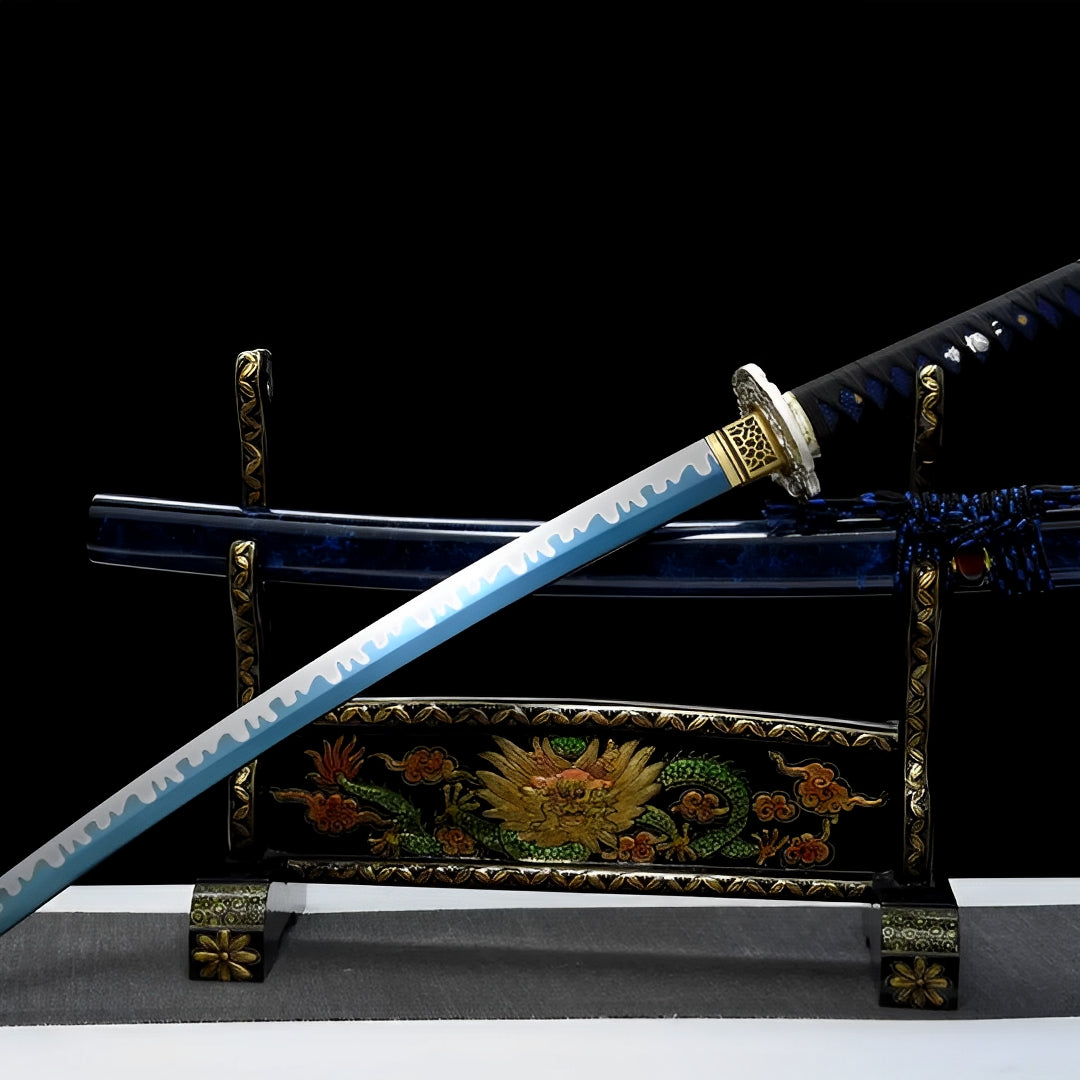 Wakizashi Aonami (Acciaio T10) - dettaglio dell'incisione