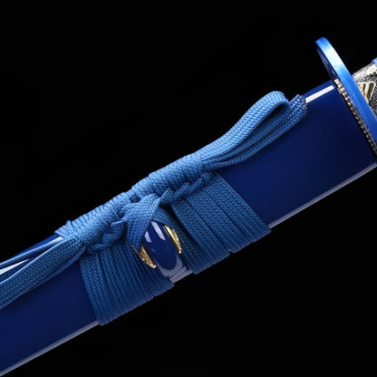 Katana Sakura Blu – - tsuba e finiture