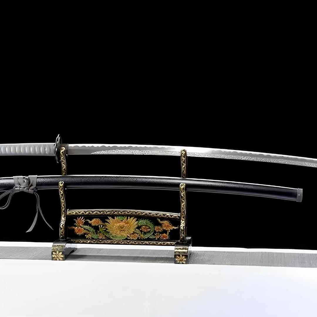 Katana Elden Ring (Acciaio Damasco & Hamon) - dettaglio dell'incisione