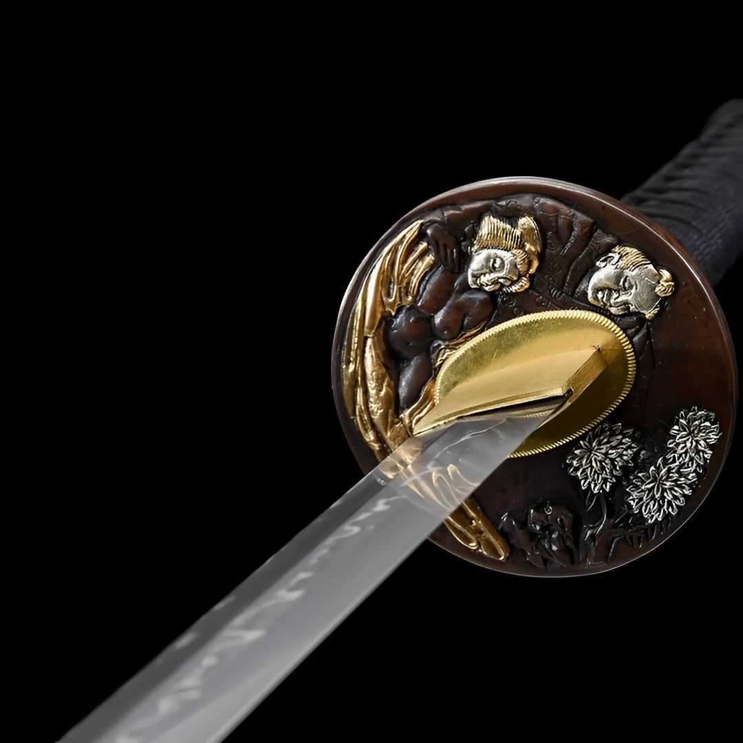 Katana Ginto (Acciaio T10 & Hamon Autentico) - set completo in esposizione