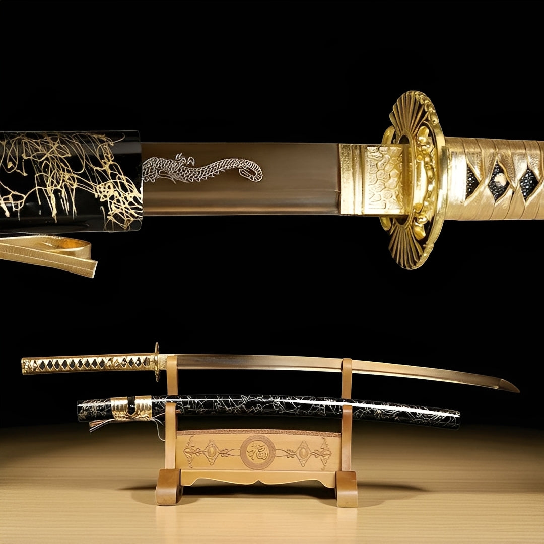 Katana Oro - vista principale su supporto