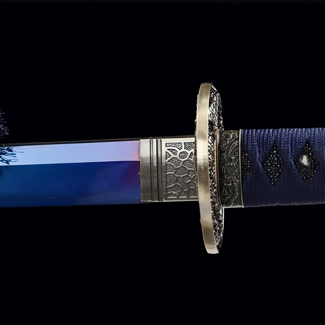 Katana Drago Blu - dettaglio dell'incisione