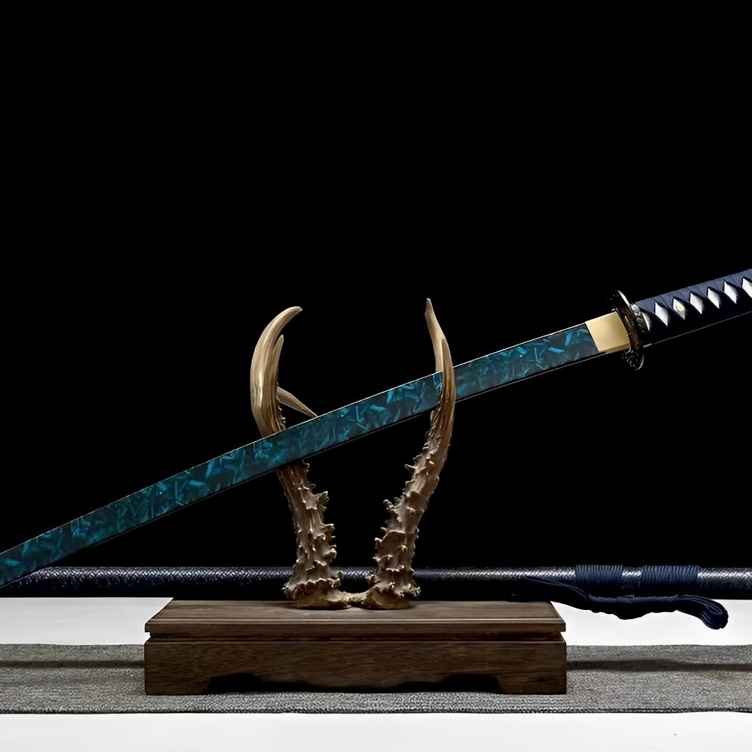 Katana Lama Blu - set completo in esposizione