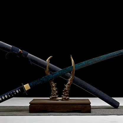 Katana Lama Blu - tsuba e finiture