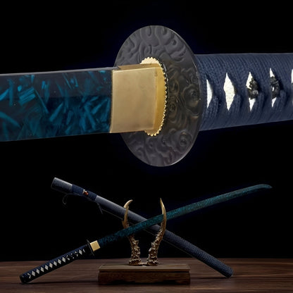 Katana Lama Blu - vista principale su supporto