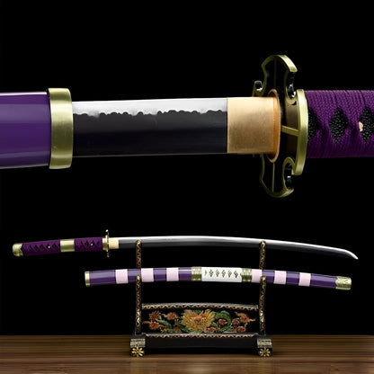 Katana Luffy Nidai Kitetsu (One Piece) - vista principale su supporto