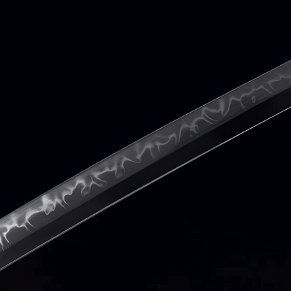 Katana Ouryu (Acciaio T10 Damasco & Hamon Autentico) - saya e impugnatura