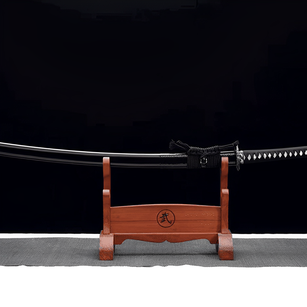 Katana Ouryu (Acciaio T10 Damasco & Hamon Autentico) - set completo in esposizione