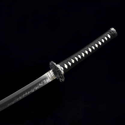 Katana Ouryu (Acciaio T10 Damasco & Hamon Autentico) - tsuba e finiture
