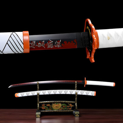 Katana Rengoku (Demon Slayer) - vista principale su supporto