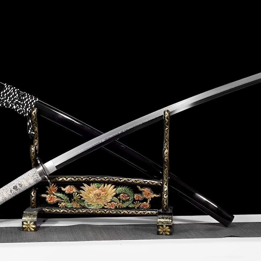 Katana Shirokuro (Acciaio T10 & Hamon) - dettaglio