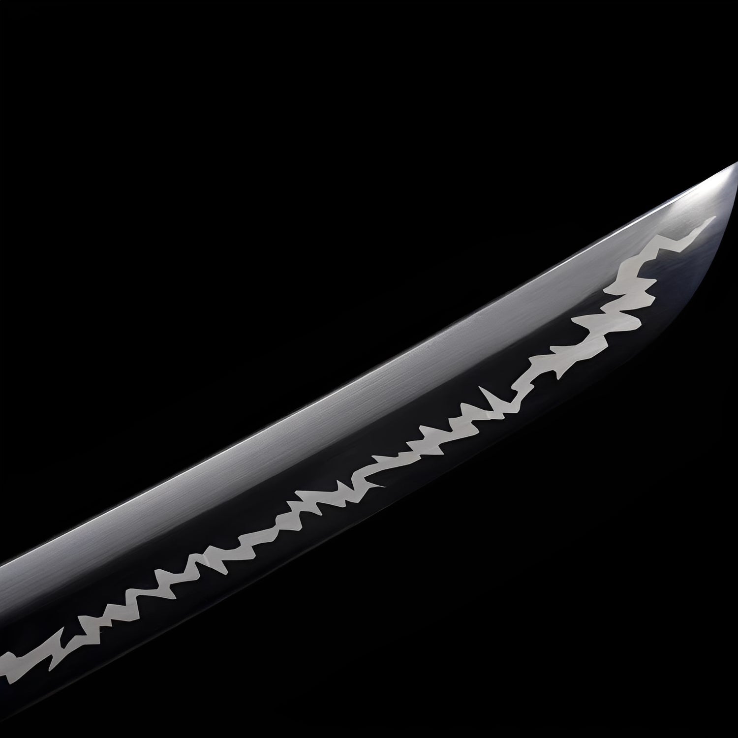 Katana Kurojin Raikiba - dettaglio dell'incisione
