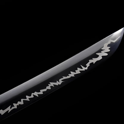 Katana Kurojin Raikiba - dettaglio dell'incisione