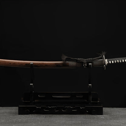 Katana Kuroki (Acciaio Damasco & Hamon Autentico) - dettaglio dell'incisione