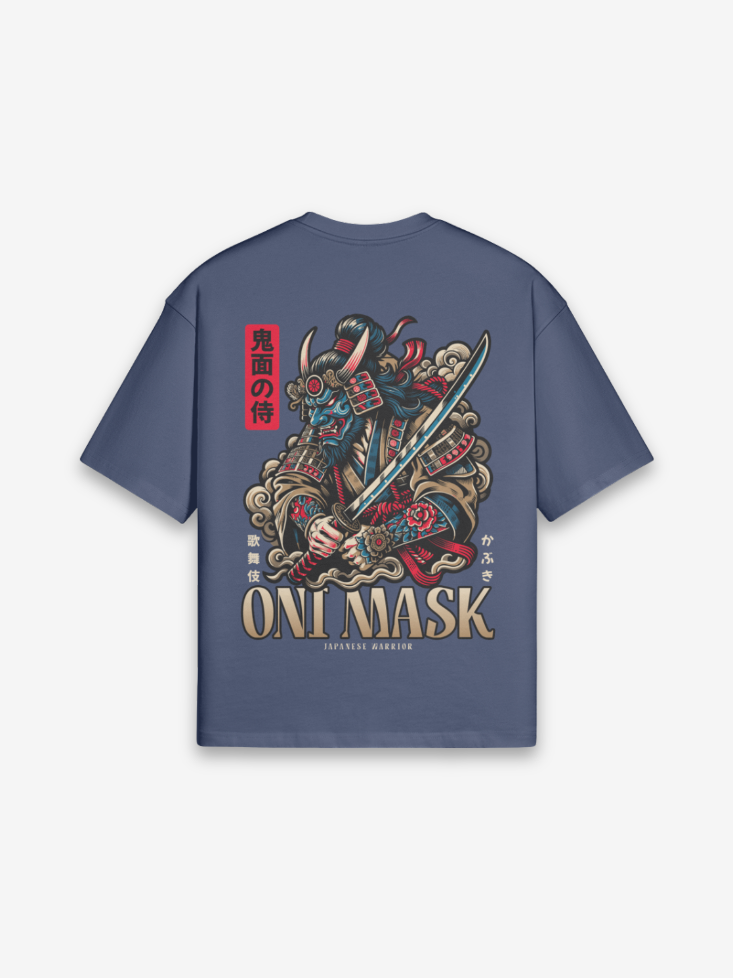 T-Shirt Oni Mask - dettaglio del design