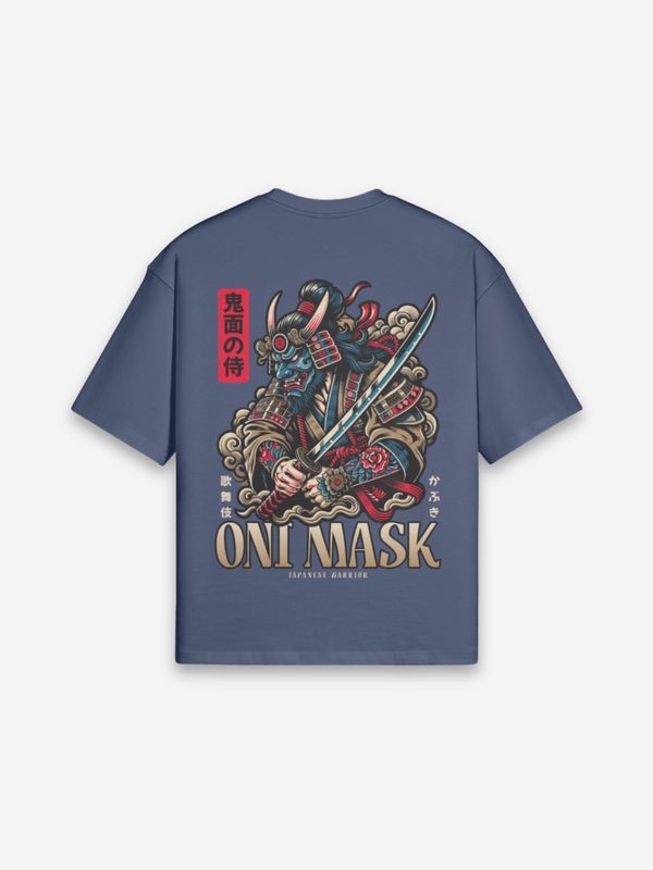 T-Shirt Oni Mask - dettaglio del design
