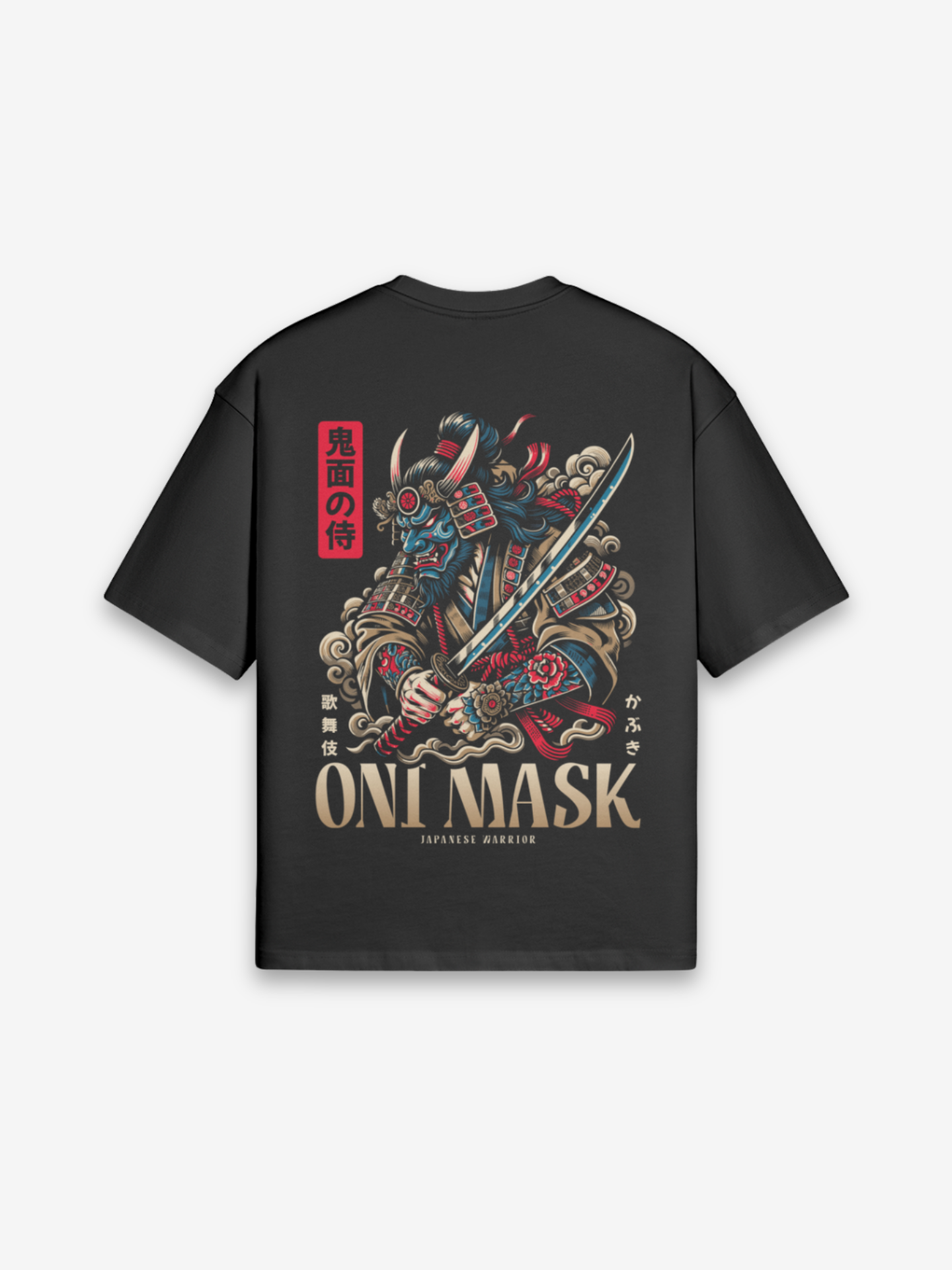 T-Shirt Oni Mask - fronte