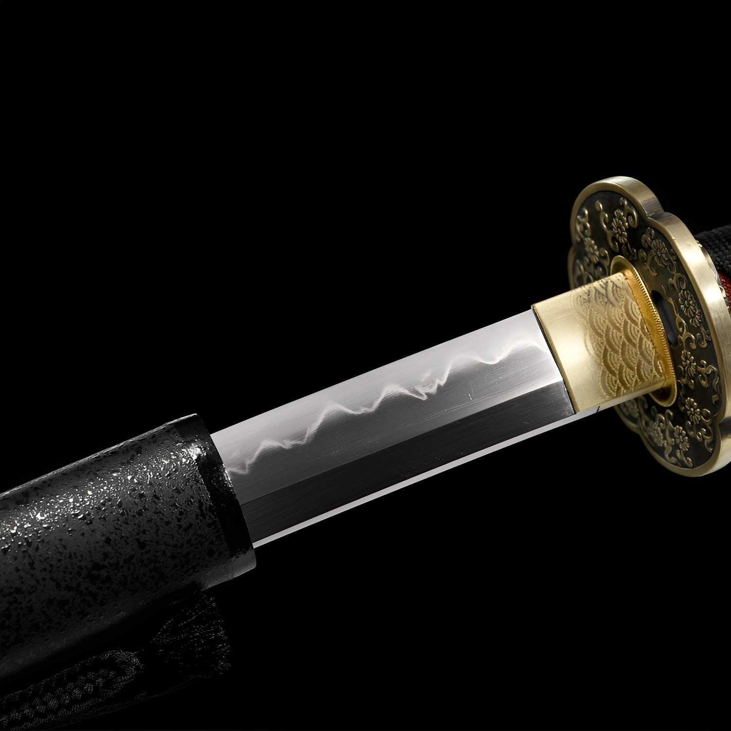 Katana Shinku Raijin - Dio del Tuono Cremisi - dettaglio dell'incisione