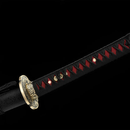 Katana Shinku Raijin - Dio del Tuono Cremisi - set completo in esposizione