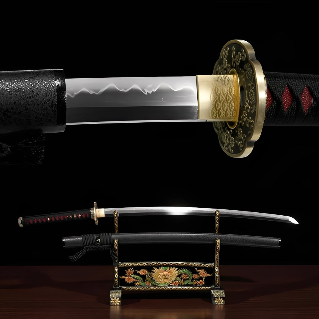 Katana Shinku Raijin - Dio del Tuono Cremisi - vista principale su supporto