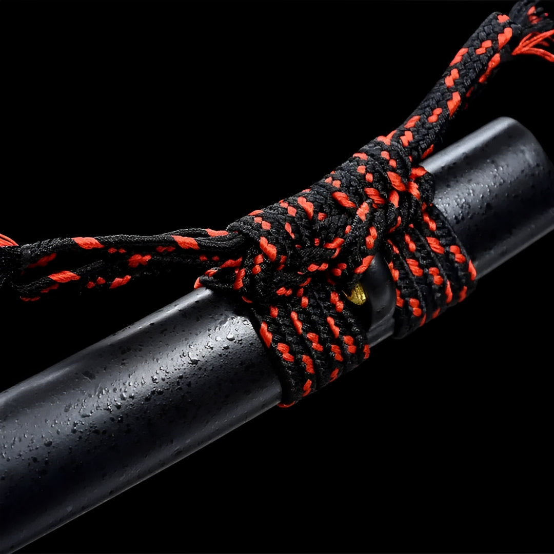 Wakizashi Shinku (Acciaio Damasco) - set completo in esposizione