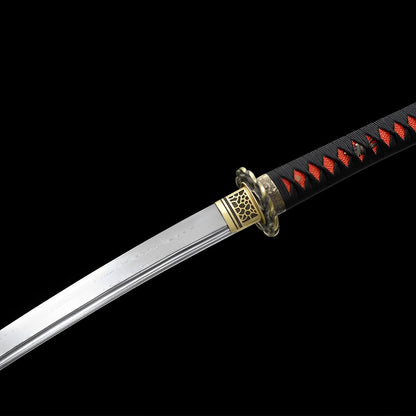 Wakizashi Shinku (Acciaio Damasco) - dettaglio