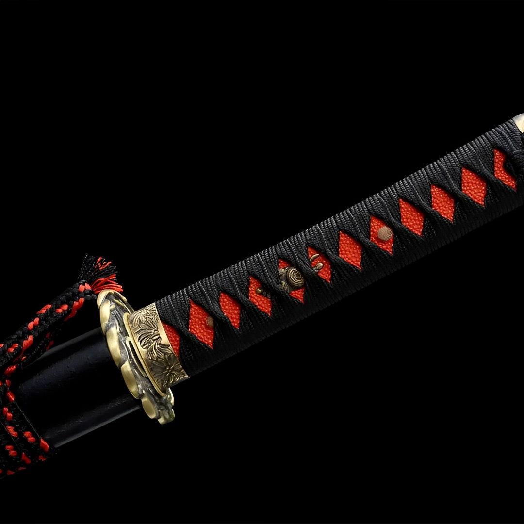 Wakizashi Shinku (Acciaio Damasco) - dettaglio