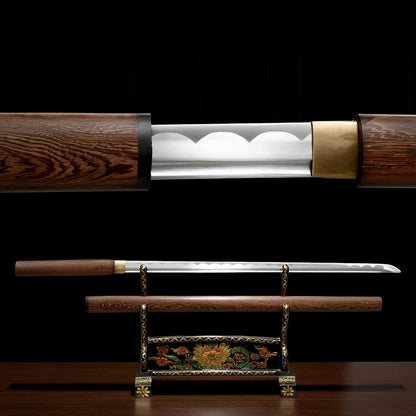 Ninjato Shizen (Acciaio al Carbonio) - vista principale su supporto