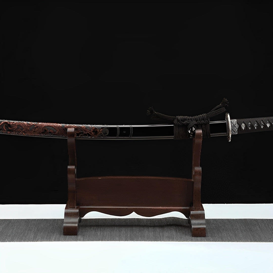 Katana Yugure (Acciaio Damasco) - set completo in esposizione
