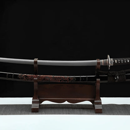 Katana Yugure (Acciaio Damasco) - dettaglio dell'incisione