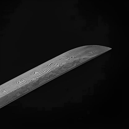 Katana Yugure (Acciaio Damasco) - dettaglio della lama