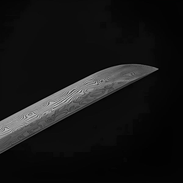 Katana Yugure (Acciaio Damasco) - dettaglio della lama